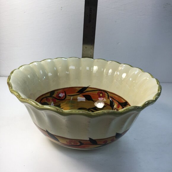 Certified International 11 Inch Sunflower Mixing Salad Bowl Margaret Le Van - Picture 5 of 5